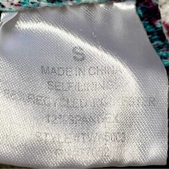 Multicolor Abstract Print Sports Bra Threads 4 Thought - Picture 7 of 10